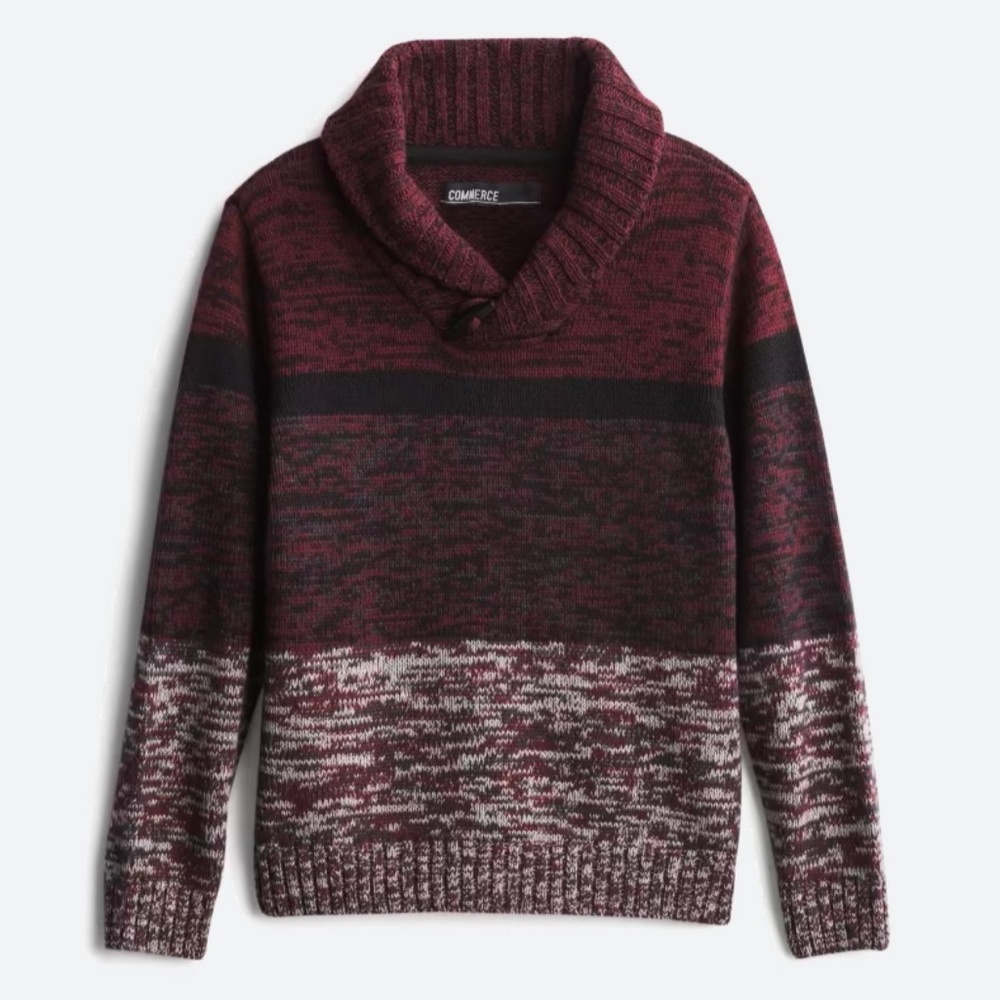 Ferris Shawl Neck Sweater SZ 6- Burgundy